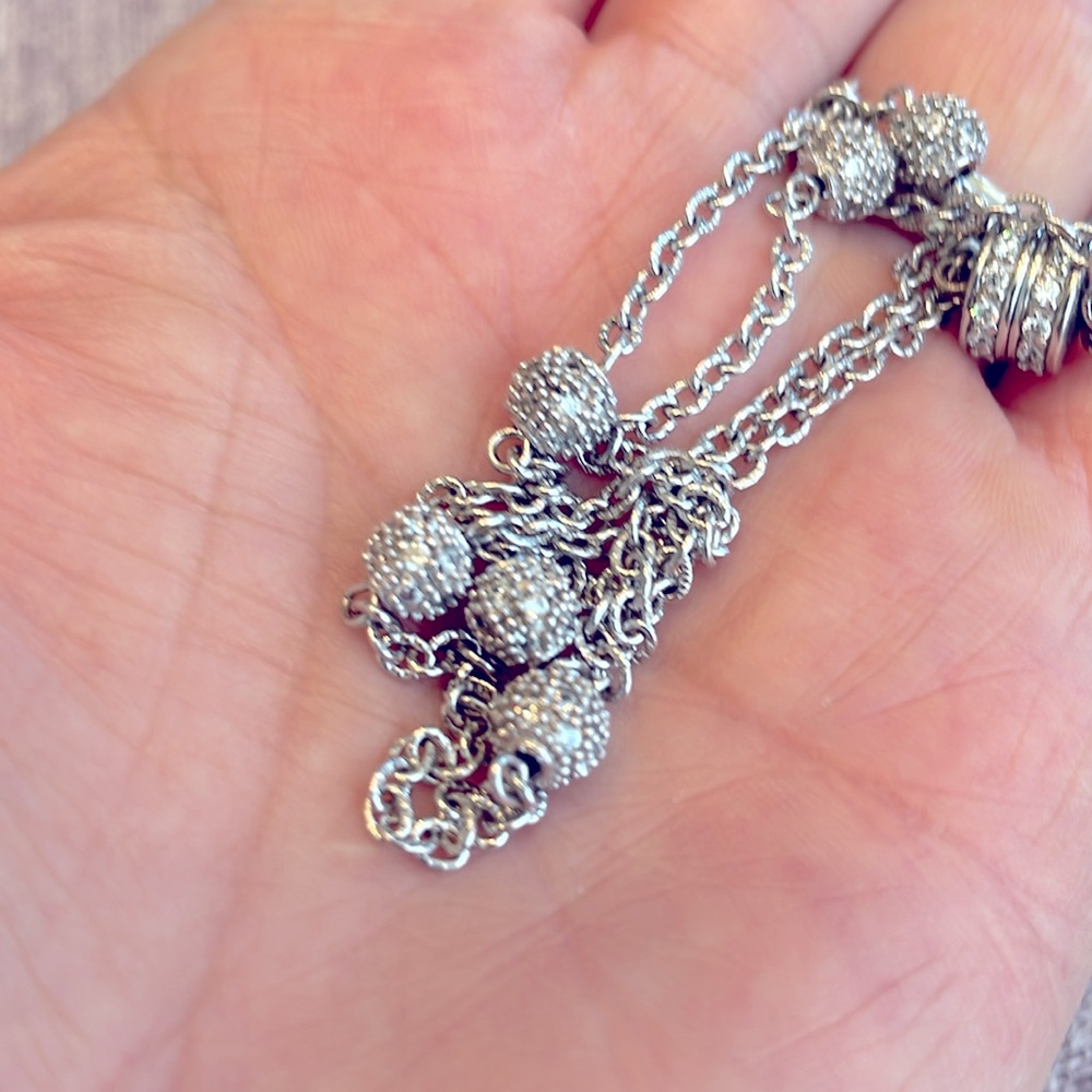 Esposito 925 Silver Beaded Necklace - Picture 4 of 6